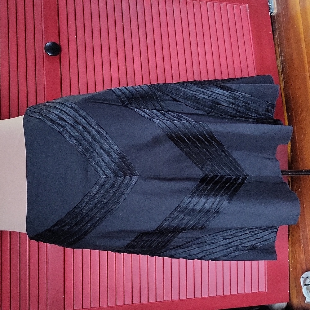 Black Cotten & Silk Skirt